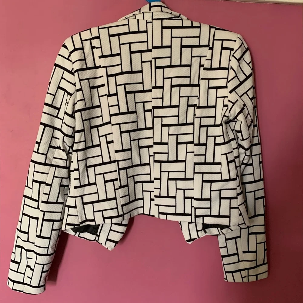 ONLY jacket Black and White jacket Blazer Jacket Short Jacket Size 38 - Picture 2 of 3